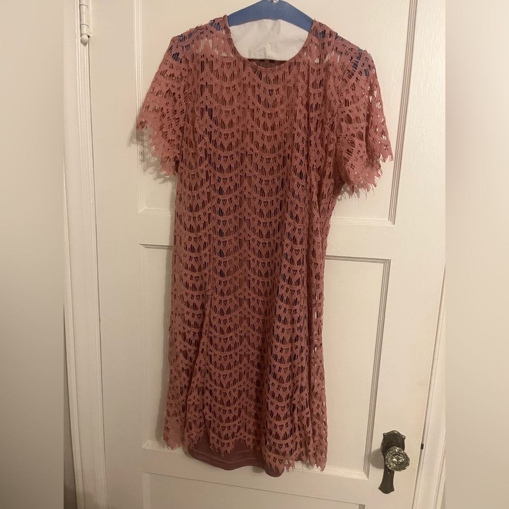 Pink dress lace